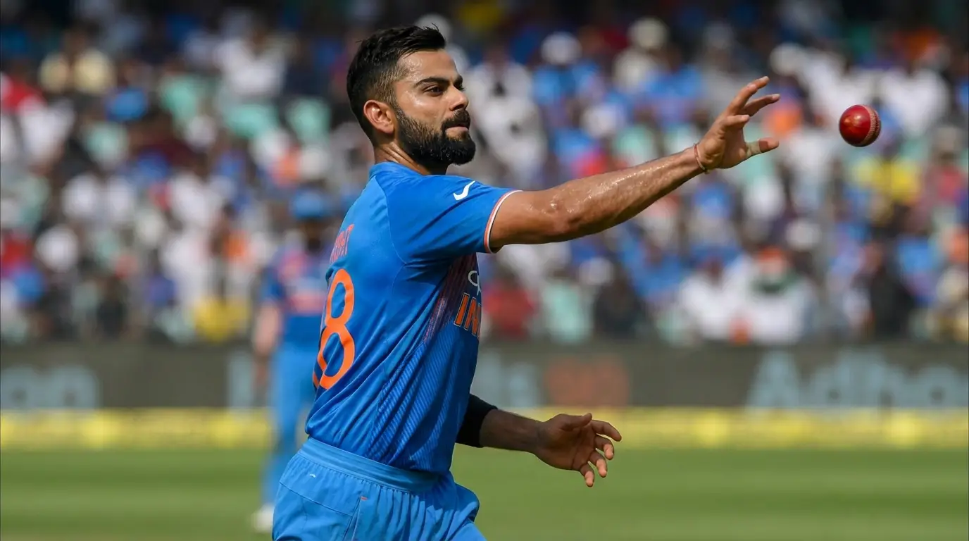 Virat Kohli fielding during an international cricket match